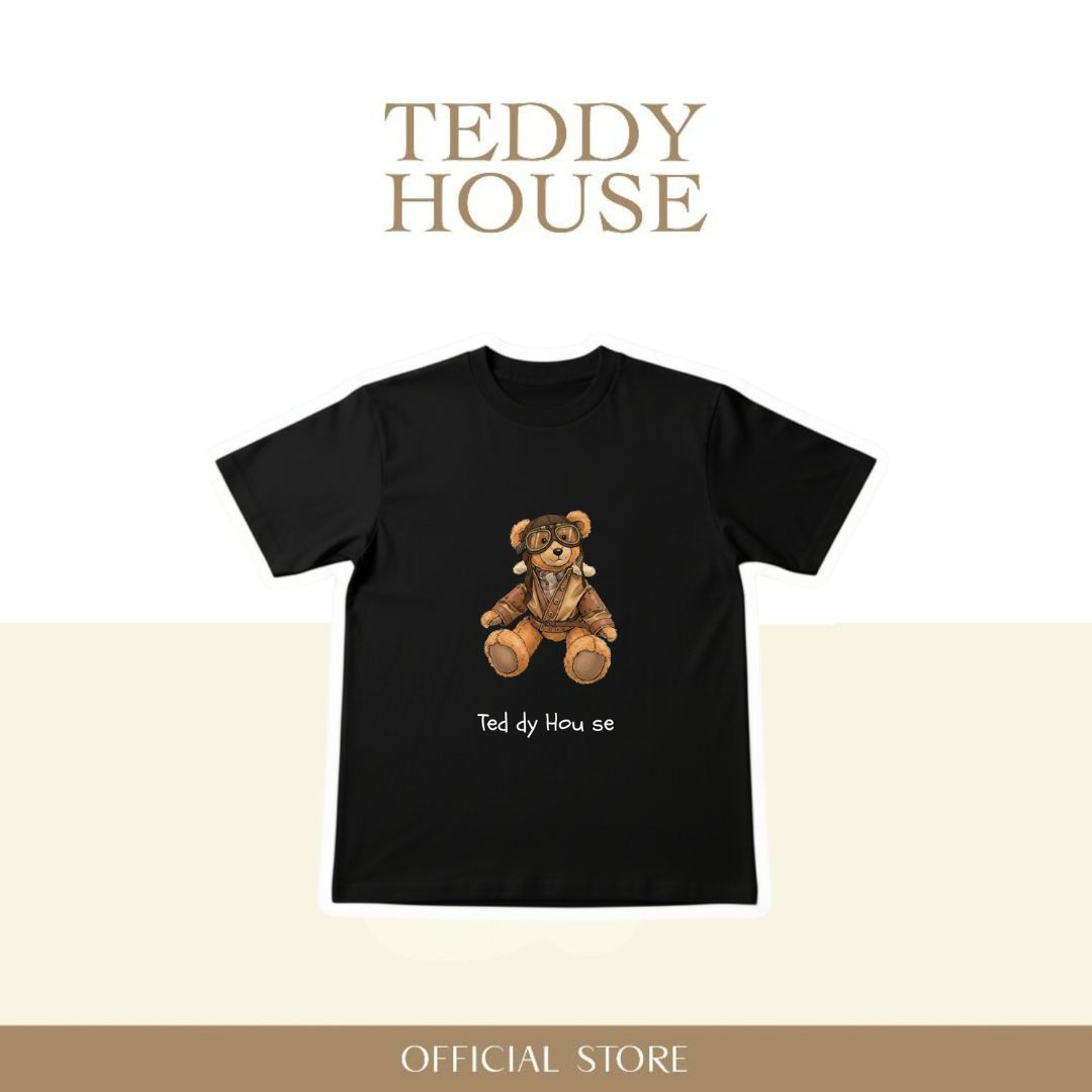 T-shirt Oversized Unisex : Teddy Aviator Black