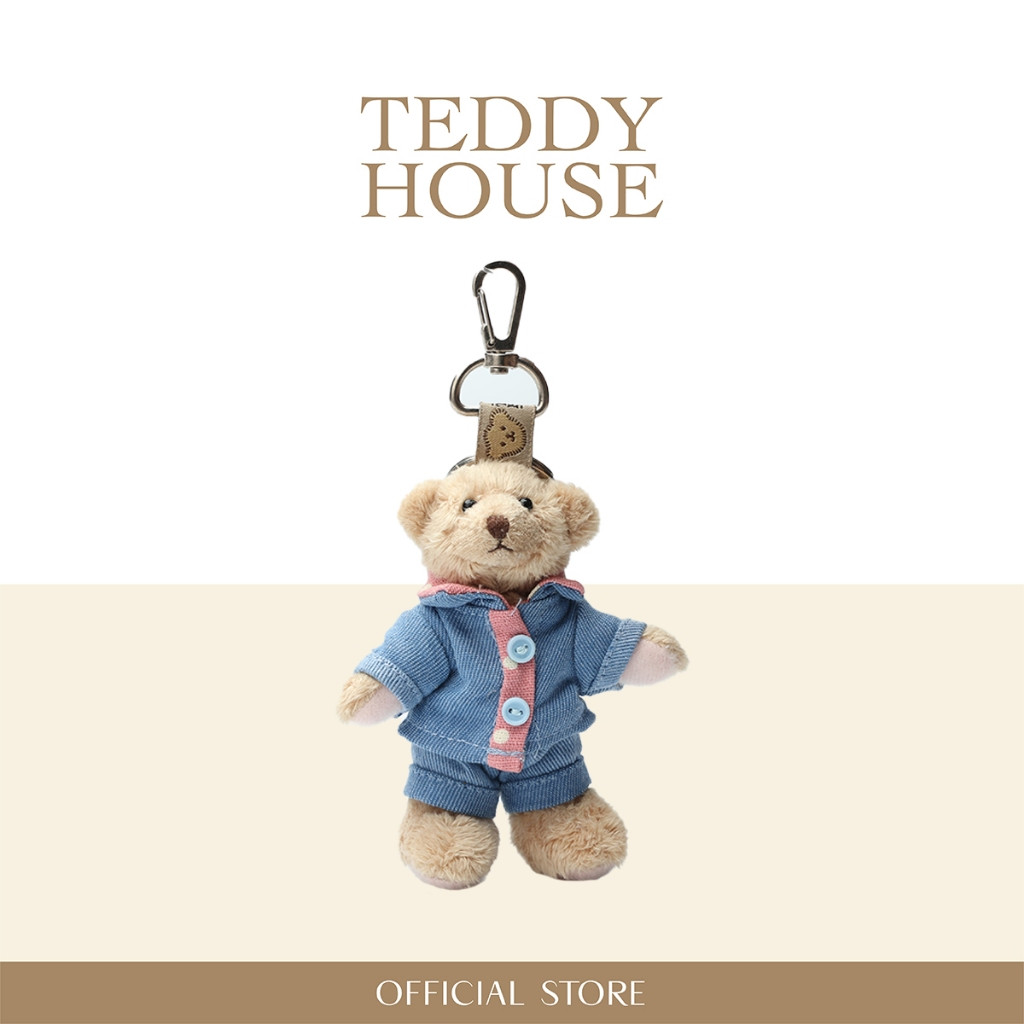 Hobby Keychain : Boy Denim Shirt with Pink Stripes A premium keychain featuring timeless