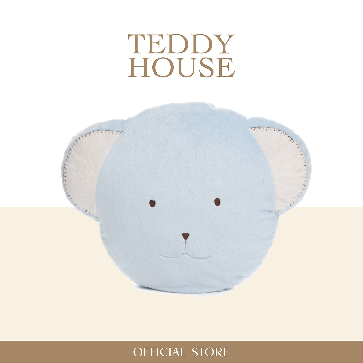 Teddy Bear Face Cushion :Blue  fall in love every time you hug it!