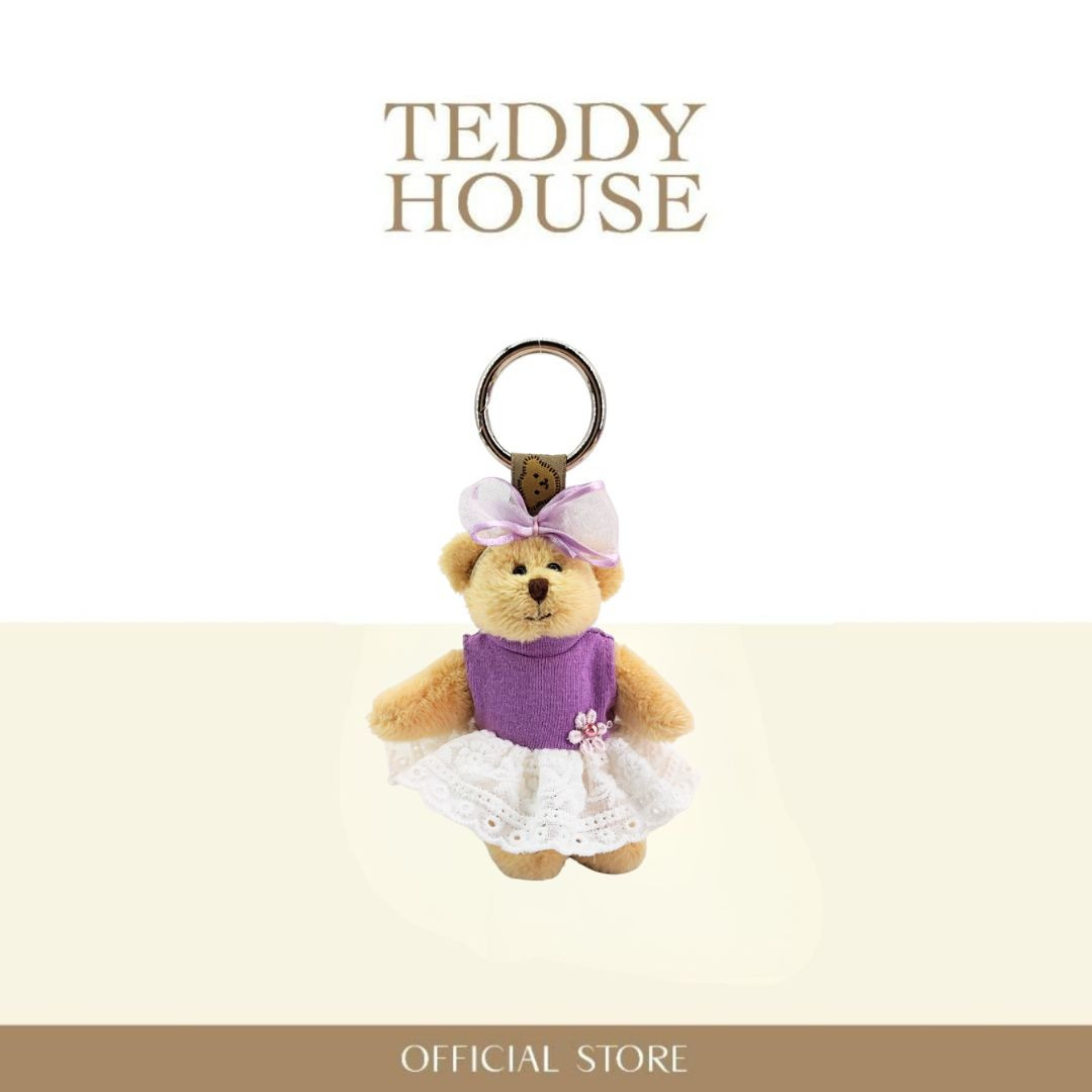 MuMii Keychain : Red Purple Dress With Lace Skirt