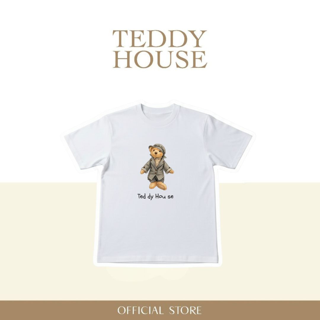 T-shirt Oversized Unisex : Teddy Classy White