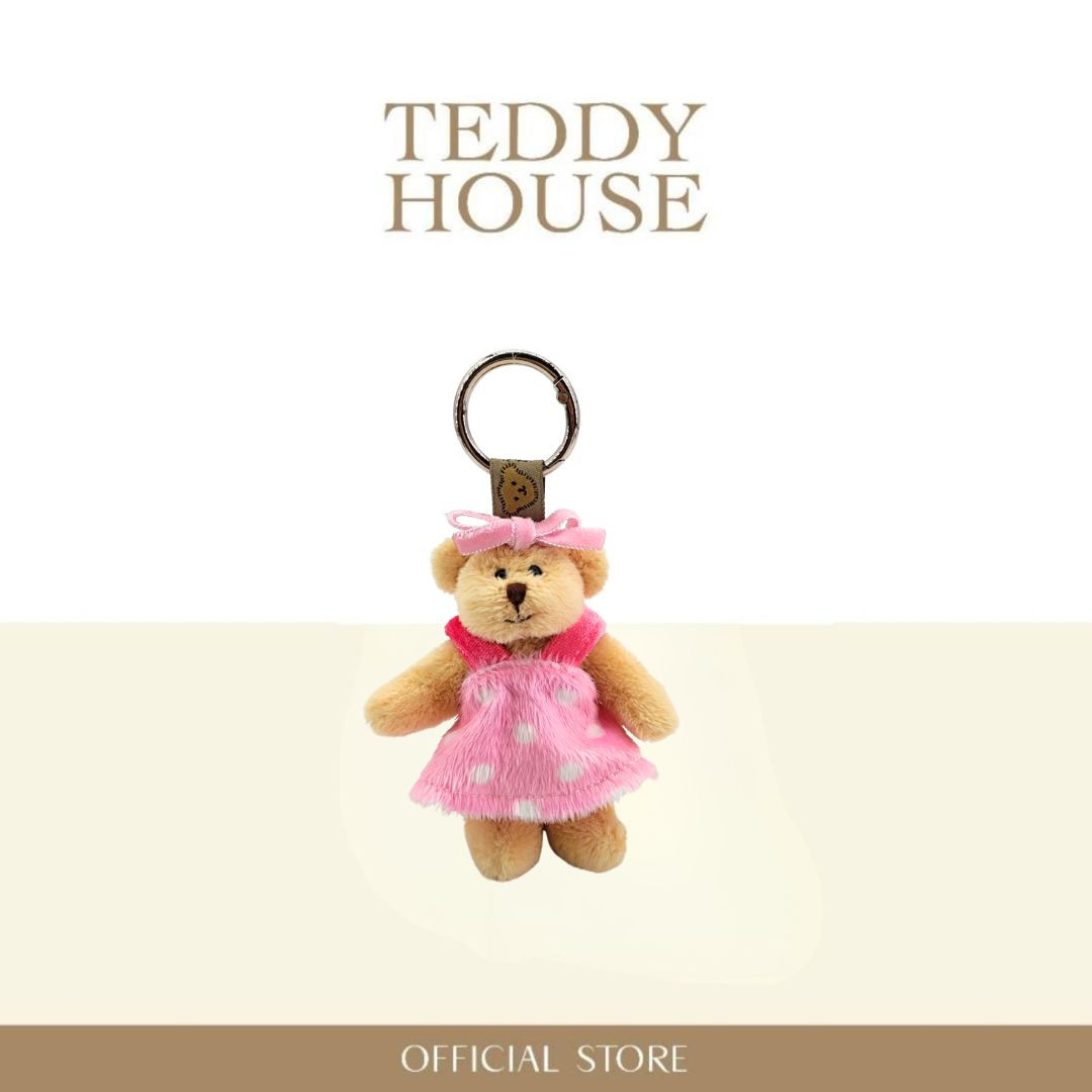 MuMii Keychain : Pink Polka Dot Dress