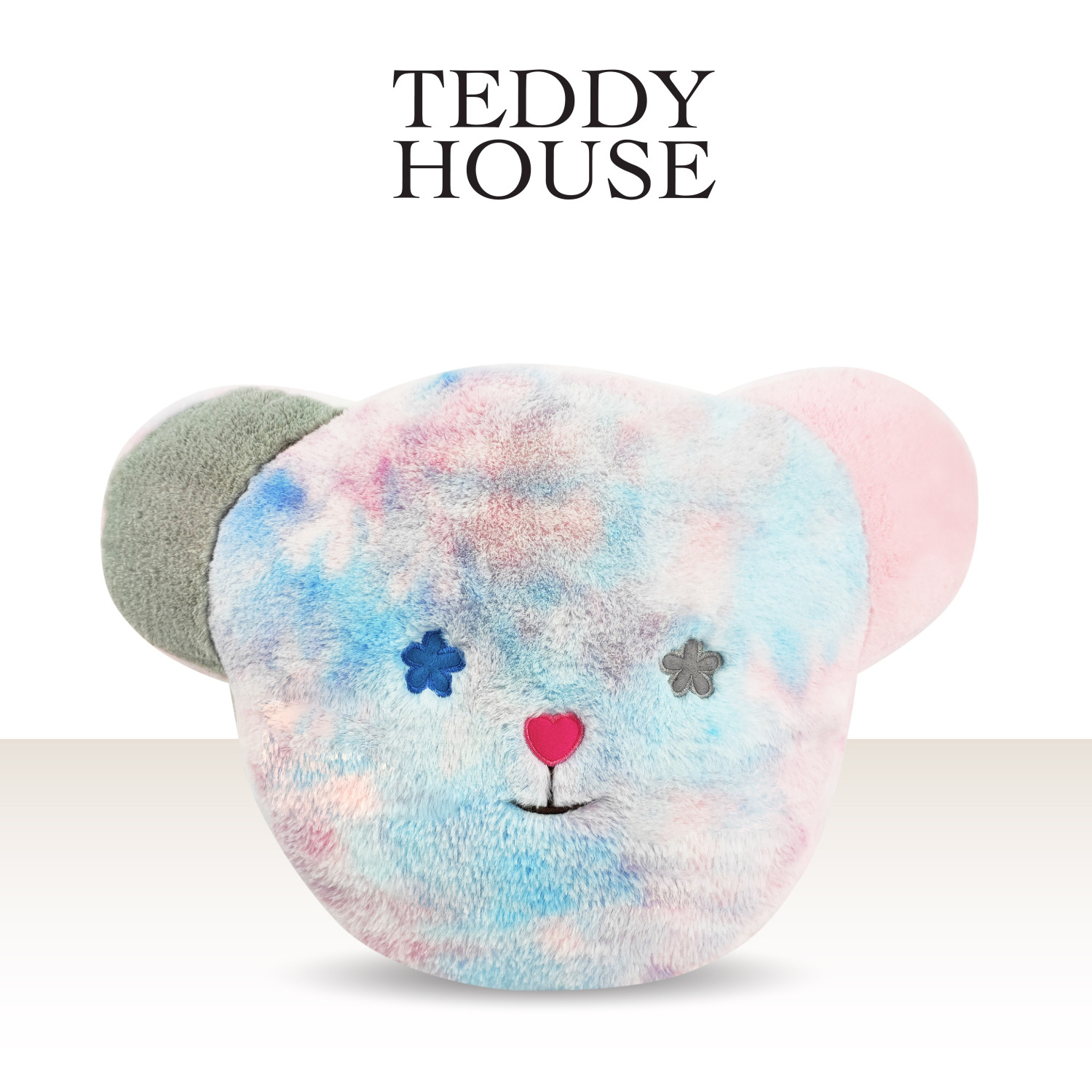 Fluffy Teddy Cushion : Rainbow, your new best cuddle buddy!