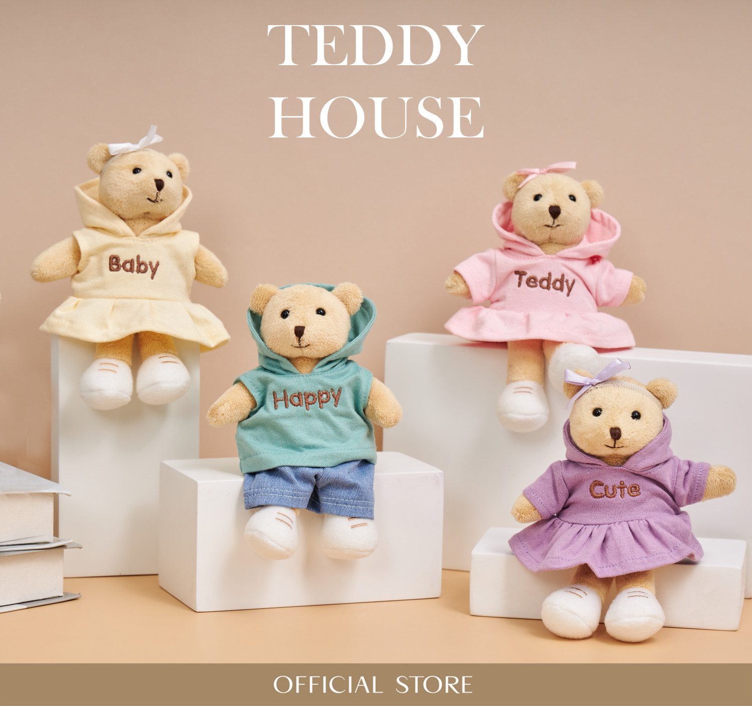 Teddy House : Name embroidery service on clothes Casual collection Special Gifts for Your Special Ones for aroma size 6 inches