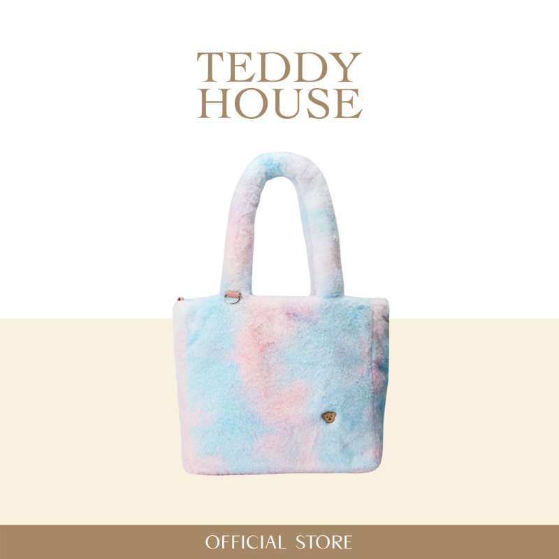 Fluffy Tote Bag : Rainbow soft and fluffy fabric, super cute and useful, can hold a lot of things.