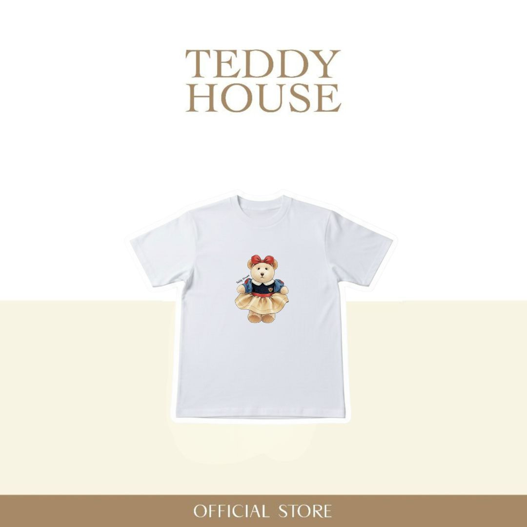 T-shirt Oversized Unisex : Teddy Princess White