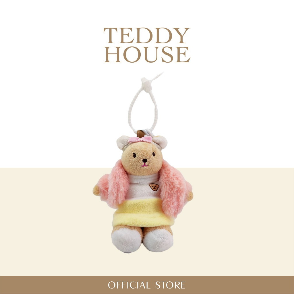 Teddy Keychain Bambi Old Rose Coat