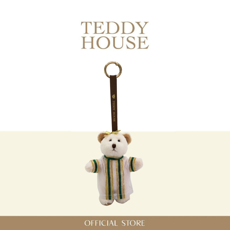 Aroma Teddy Congratulation Collection : Green strip graduation gown