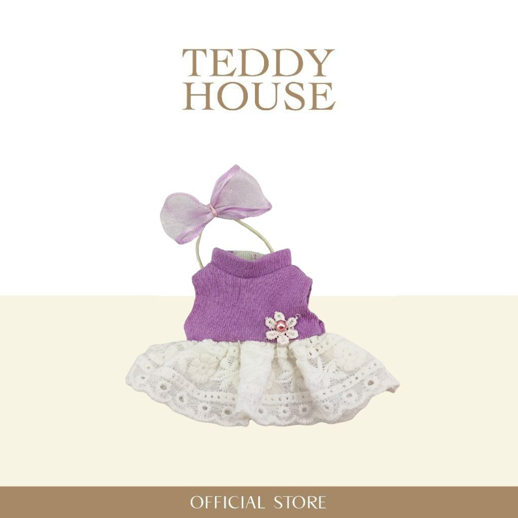 MuMii Outfit : Red Purple Dress With Lace Skirt 4 Inch