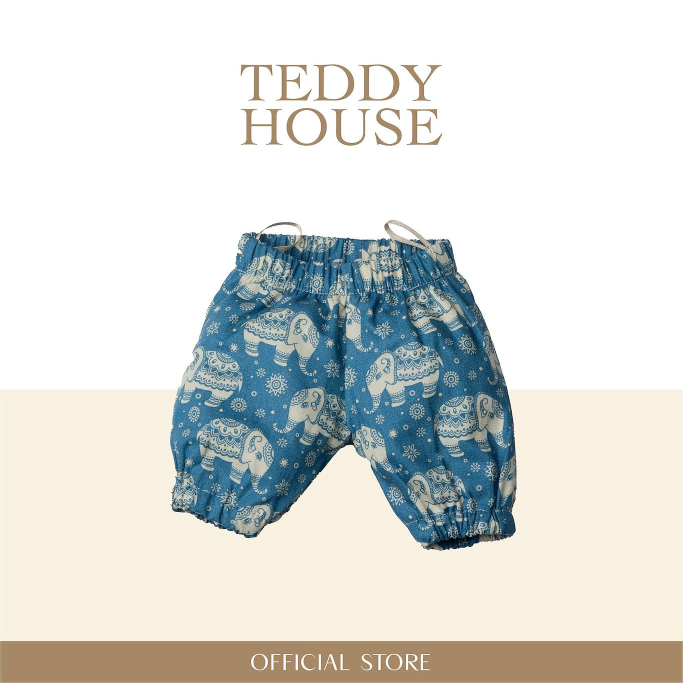 Siam Elephant Series : Blue Cuffed Pants 10 Inch