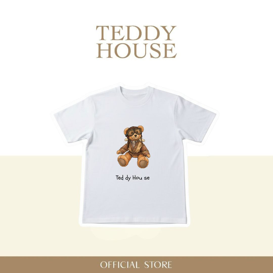 T-shirt Oversized Unisex : Teddy Aviator White