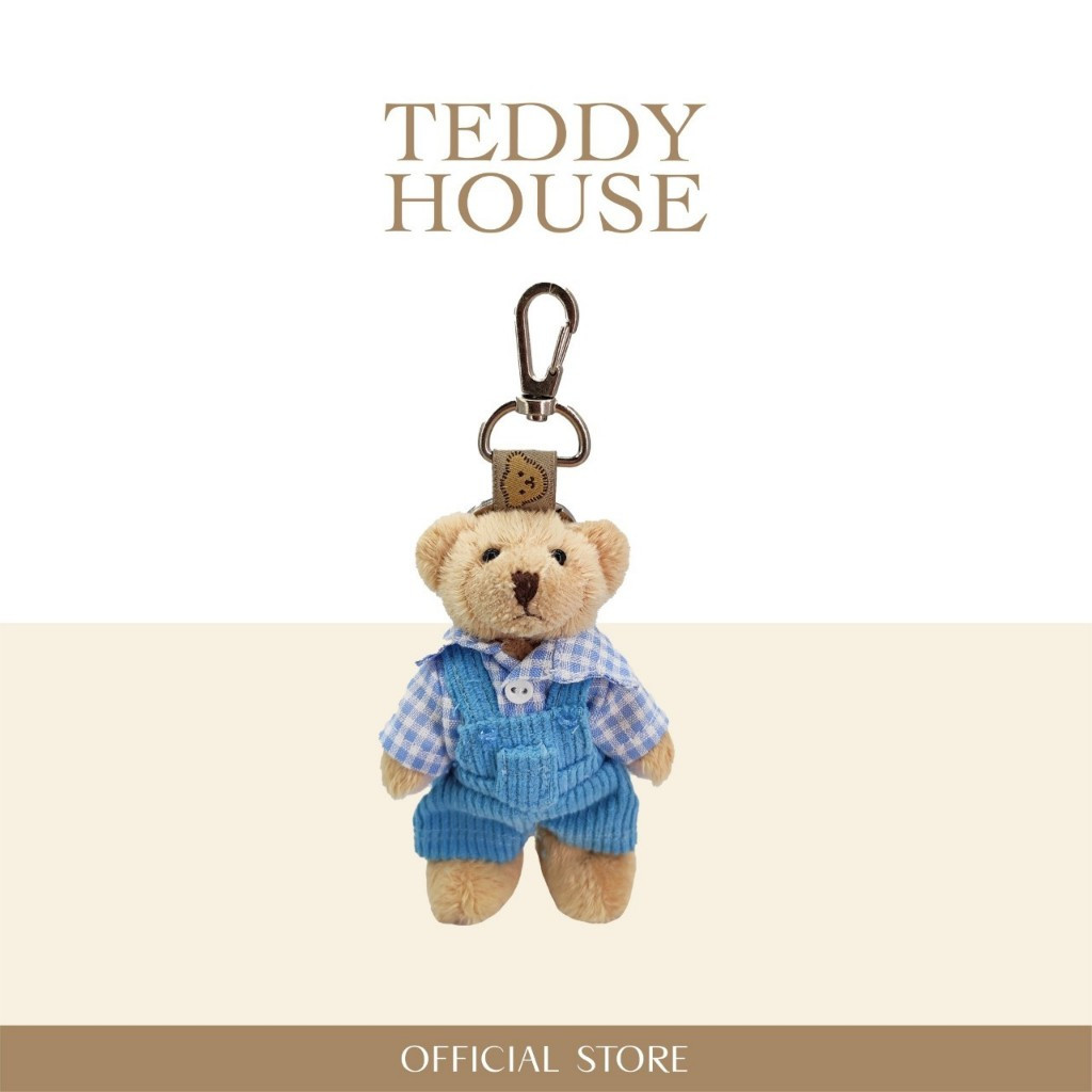 Hobby Keychain : Boy Blue Corduroy Overalls A premium keychain featuring timeless