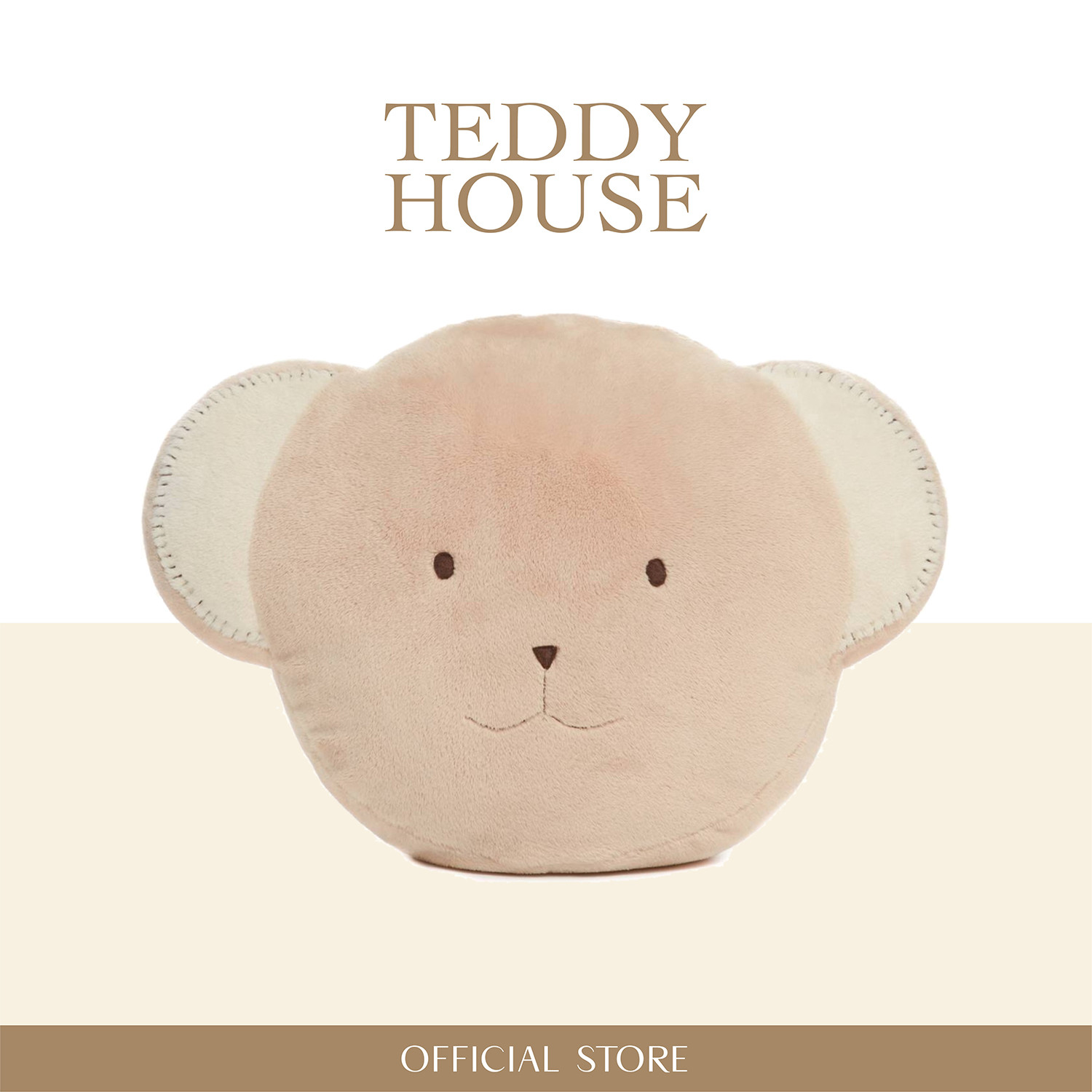 Teddy Bear Face Cushion :Beige fall in love every time you hug it!