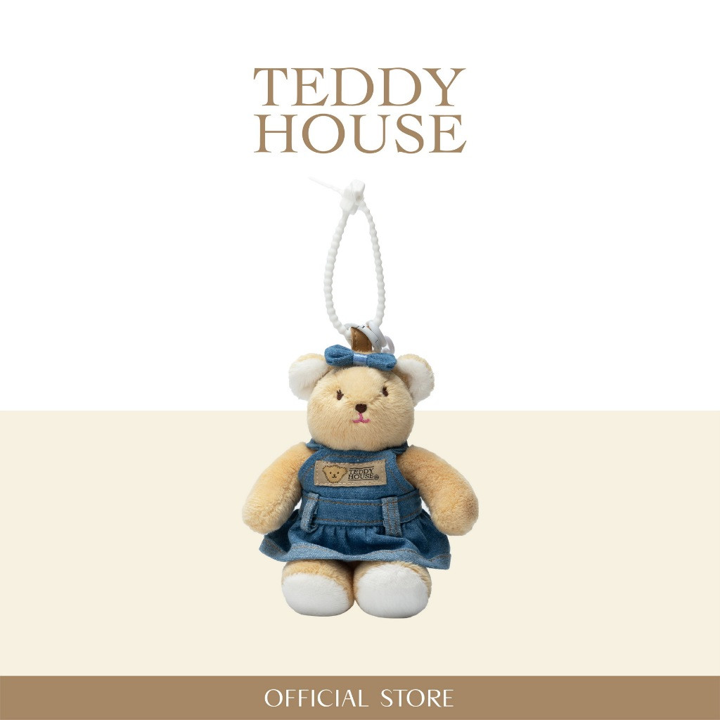 Teddy Keychain Bambi Denim  Girl