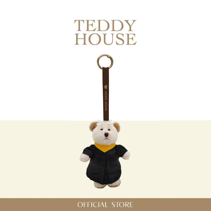 Aroma Teddy Congratulation Collection : Yellow collar graduation gown